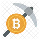 Mineracao De Bitcoin Blockchain Exploracao De Bitcoin Icon