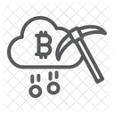 Mineracao De Nuvem Bitcoin Bitcoin Nuvem Ícone
