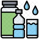 Mineral Water Food And Restaurant Water Glass Icon