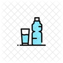 Mineralwasser Wasserflasche Glas Symbol