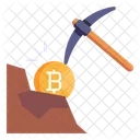 Mineria De Bitcoins Mineria De Criptomonedas Mineria De Blockchain Icono