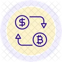 Icono De Linea De Mineria De Criptomonedas Icono