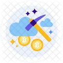 Mineria En La Nube Mineria Mineria De Bitcoins Icono