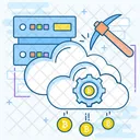 Mineria En La Nube Tecnologia En La Nube Mineria De Bitcoins Icon