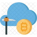 Mineria En La Nube Analisis De Bitcoin Proteccion Icono