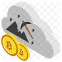 Nube Bitcoin Red Bitcoin Mineria En La Nube Icon