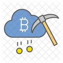 Minería de bitcoin en la nube  Icono