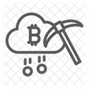 Mineria En La Nube De Bitcoin Bitcoin Nube Icon