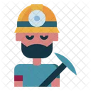 Minero Mineria Trabajador Icono