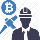 Minero De Bitcoin Bitcoin Mineria De Bitcoin Icono