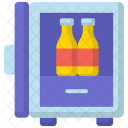 Mini Fridge Icon - Download in Flat Style