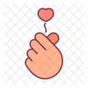 Hand Herz Miniherz Symbol