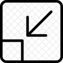 Minimieren Kleiner Bildschirm Erweitern Pfeil Symbol