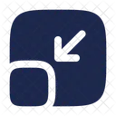 Minimize Square Arrow Ui Icon