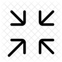 Minimize Collapse Exit Icon
