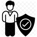 Minimize Risks Tick Man Icon