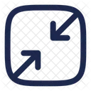 Minimize Square Arrow Ui Icon
