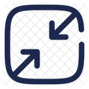 Minimize Square Arrow Ui Icon