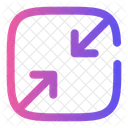 Minimize Square Arrow Ui Icon