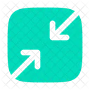 Minimize Square Arrow Ui Icon