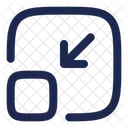 Minimize Square Arrow Ui Icon
