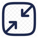 Minimize Square Arrow Ui Icon