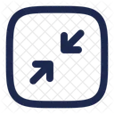 Minimize Square Minimalistic Arrow Ui Icon