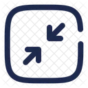 Minimize Square Minimalistic Arrow Ui Icon