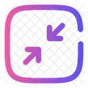Minimize Square Minimalistic Arrow Ui Icon