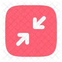 Minimize Square Minimalistic Arrow Ui Icon