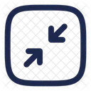 Minimize Square Minimalistic Arrow Ui Icon