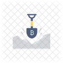 Mining Bitcoin Shovel Icon