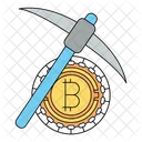 Mining Bitcoin Cryptocurrency Icon