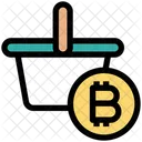 Mining Cart With Bitcoin Shopping Cart Icon