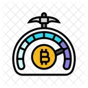 Difficulty Cryptocurrency Mining Icon
