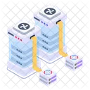 Verteilte Server Verbundene Server Mining Server Symbol