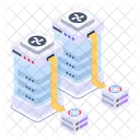 Distributed Servers Connected Servers Mining Servers Icon