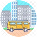 Minivan Minibus Local Transport Icon