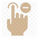 Minus Hand Gesture Icon