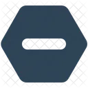 Sign Hexagon Minus Icon