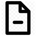 Minus File Remove File Icon