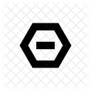 Minus Hexagon Icon