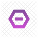 Minus Hexagon Icon