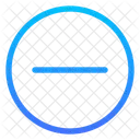 Minus Math Symbol Circle Icon
