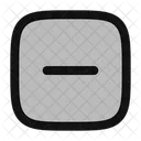 Minus Sign Square Icon