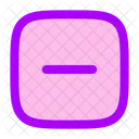 Minus Sign Square Icon