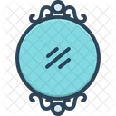 Mirror Looking Glass Round Icon