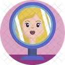 Beauty Mirror Round Mirror Icon