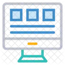 Page Web Mise En Page Ecran LCD Ícone