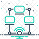 Mise En Reseau Multidiffusion Cyber Icône